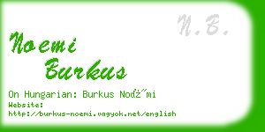 noemi burkus business card